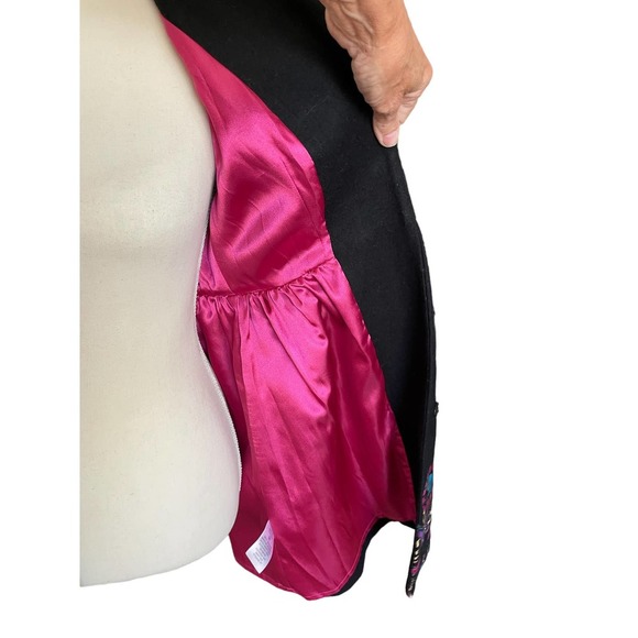 Plenty by Tracy Reese Womens Embroidered Dress Coat Long Sleeve Size 2 Black - Picture 8 of 10